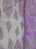 Tul Bordado Con Diseño En Acabado Glitter Color Lila- HH169 — Palacio Glamour