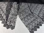 Tul Bordado Diseño Floral Con Ramajes Color Negro -HH175 — Palacio Glamour
