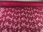 Tul Bordado Diseño Floral Con Lentejuela Color Vino -HH198 — Palacio Glamour