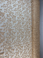 Tul Bordado Con Diseño Floral y Ramas Con Aplicaciones de Lentejuela Color Oro -HH201 — Palacio Glamour