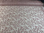 Tul Bordado Con Diseño Floral y Ramas Con Aplicaciones de Lentejuela Color Lavanda -HH201 — Palacio Glamour