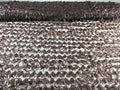 Tul Bordado Con Textura De Flequillos en Lentejuela Color Café -HH209 — Palacio Glamour