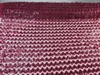 Tul Bordado Con Textura De Flequillos en Lentejuela Color Vino -HH209 — Palacio Glamour