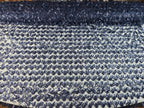 Tul Bordado Con Textura De Flequillos en Lentejuela Color Azul Marino -HH209 — Palacio Glamour