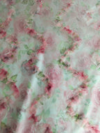 Tul Bordado Floral Con Aplicaciones 3D Color Rosa -HH215 — Palacio Glamour