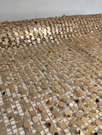 Tul Bordado De Lentejuela Grande Color Oro -HH219 — Palacio Glamour