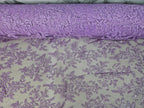 Tul Bordado Con Estampado en Glitter Diseño Floral Color Lila- HH240 — Palacio Glamour