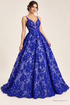 Tul bordado color rey A795 — Palacio Glamour