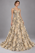 Tul bordado color oro A815 — Palacio Glamour