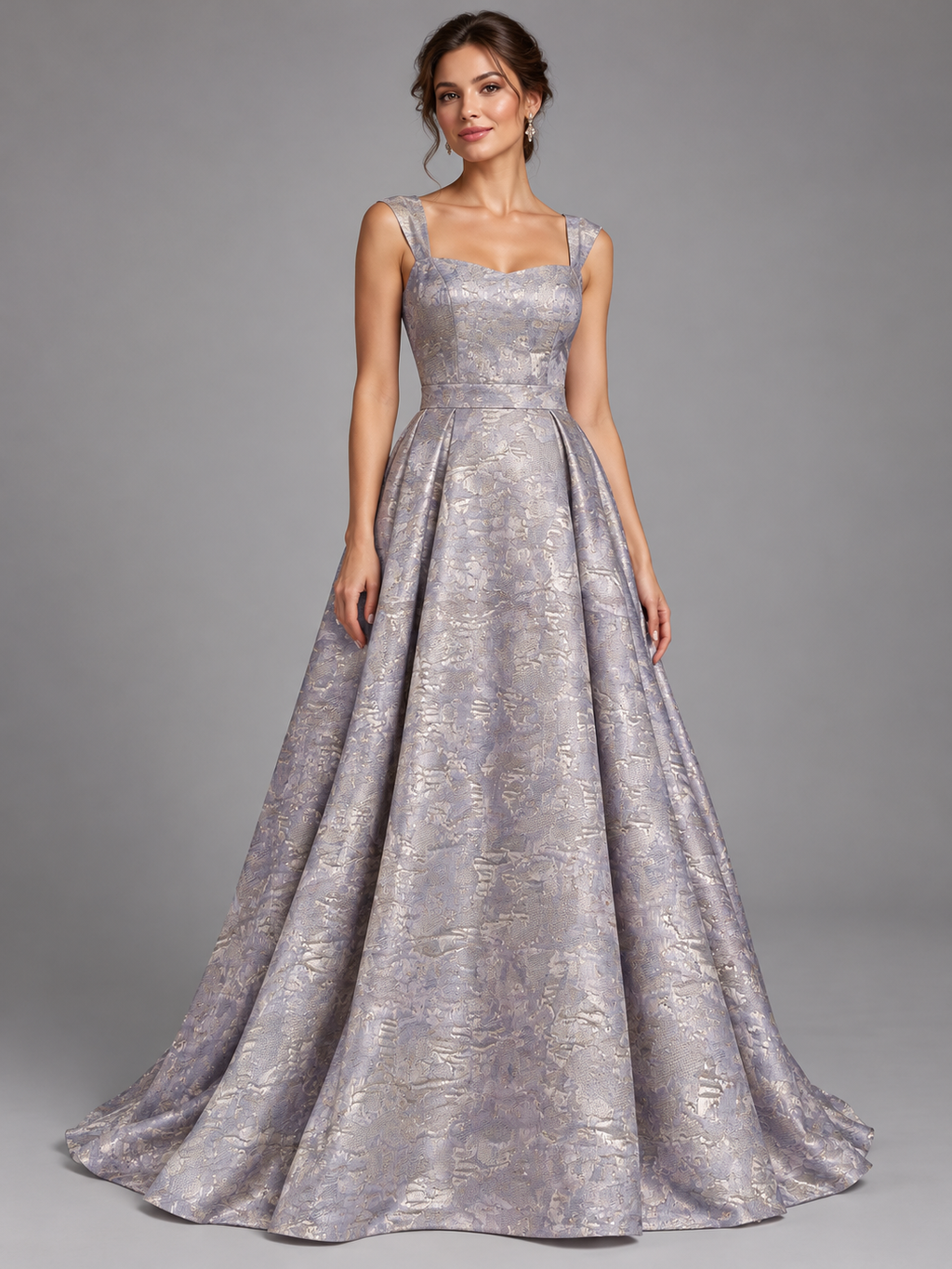 Tul bordado color malva H181 — Palacio Glamour