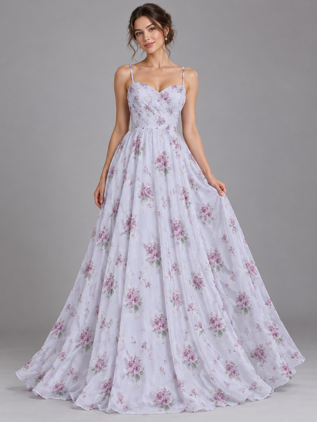 Tul bordado color lila H188 — Palacio Glamour