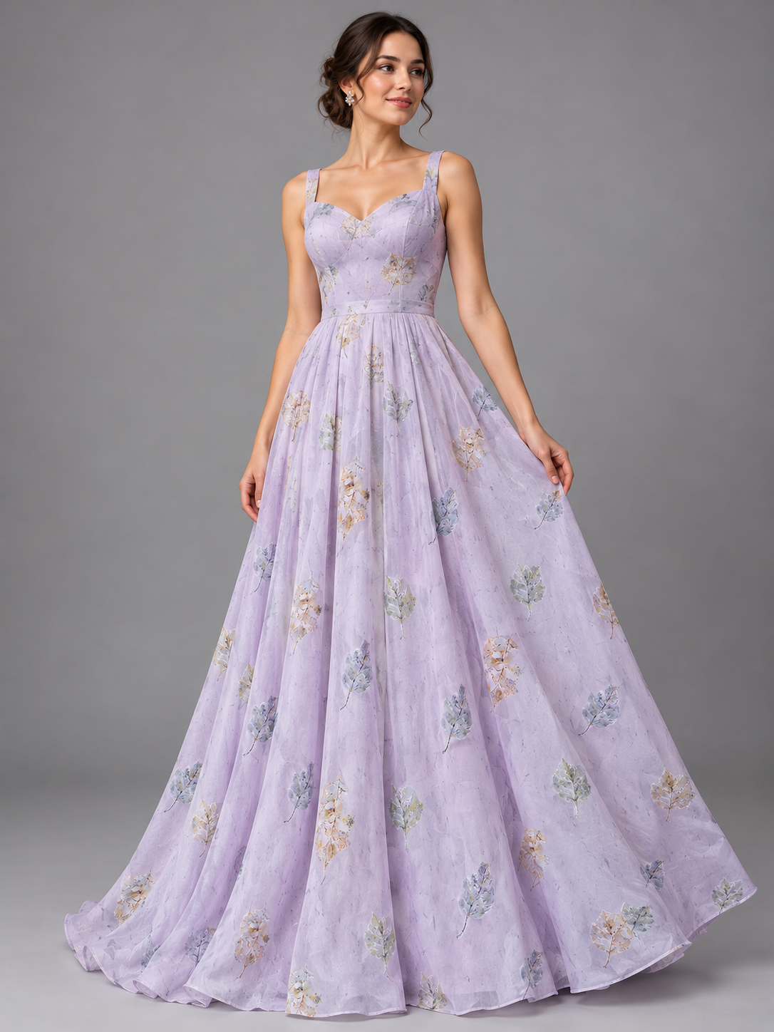 Tul bordado color lila H190 — Palacio Glamour
