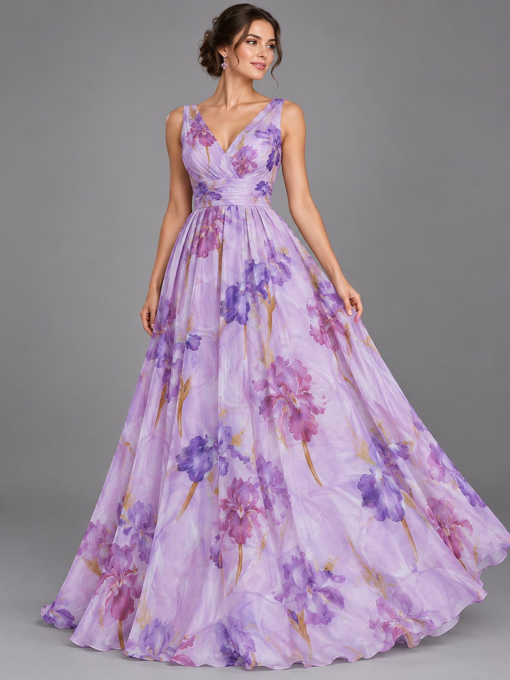 Tul bordado color lila H224 — Palacio Glamour