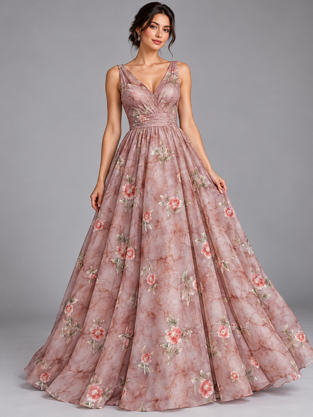 Tul bordado color palo de rosa H184 — Palacio Glamour