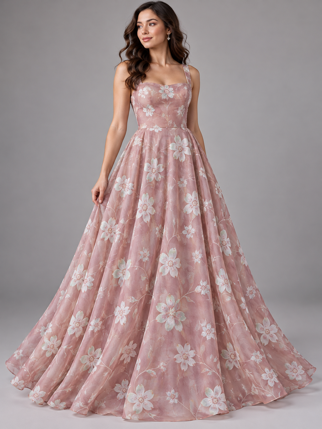 Tul bordado color palo de rosa H185 — Palacio Glamour