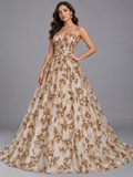 Tul bordado color oro H177 — Palacio Glamour