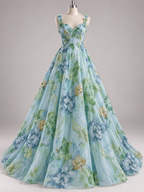 Tul bordado color verde H224 — Palacio Glamour