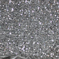 Tul bordado con lentejuela sobre terciopelo A789 color gris — Palacio Glamour
