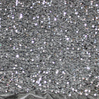 Tul bordado con lentejuela sobre terciopelo A789 color gris — Palacio Glamour