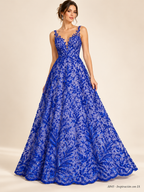Tul bordado color azul rey A845 — Palacio Glamour