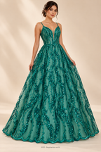Tul bordado color jade A925 — Palacio Glamour