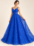 Tul bordado color azul rey A953 — Palacio Glamour