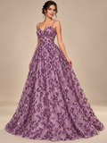 Tul bordado color mauve A971 — Palacio Glamour