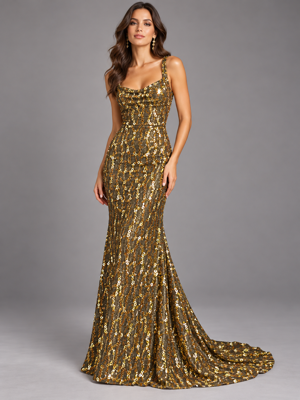 Tul bordado color oro A978 — Palacio Glamour