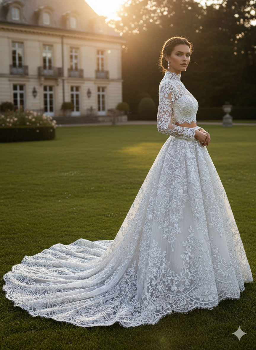 Tul bordado color blanco plata H130 — Palacio Glamour