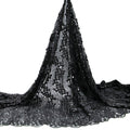 Tul bordado FR564 negro con lentejuelas para vestidos de gala y fiesta — Palacio Glamour