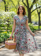 Tul bordado Con Flores de Lentejuela Color Coral A671 — Palacio Glamour