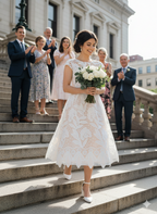 Tul bordado color blanco A889 — Palacio Glamour