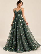Tul bordado color botella H077 — Palacio Glamour
