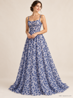 Tul bordado color azul marino H082 — Palacio Glamour