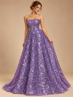 Tul bordado color malva H093 — Palacio Glamour