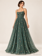 Tul bordado color botella H122 — Palacio Glamour