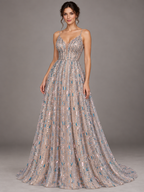 Tul bordado color nude H122 — Palacio Glamour
