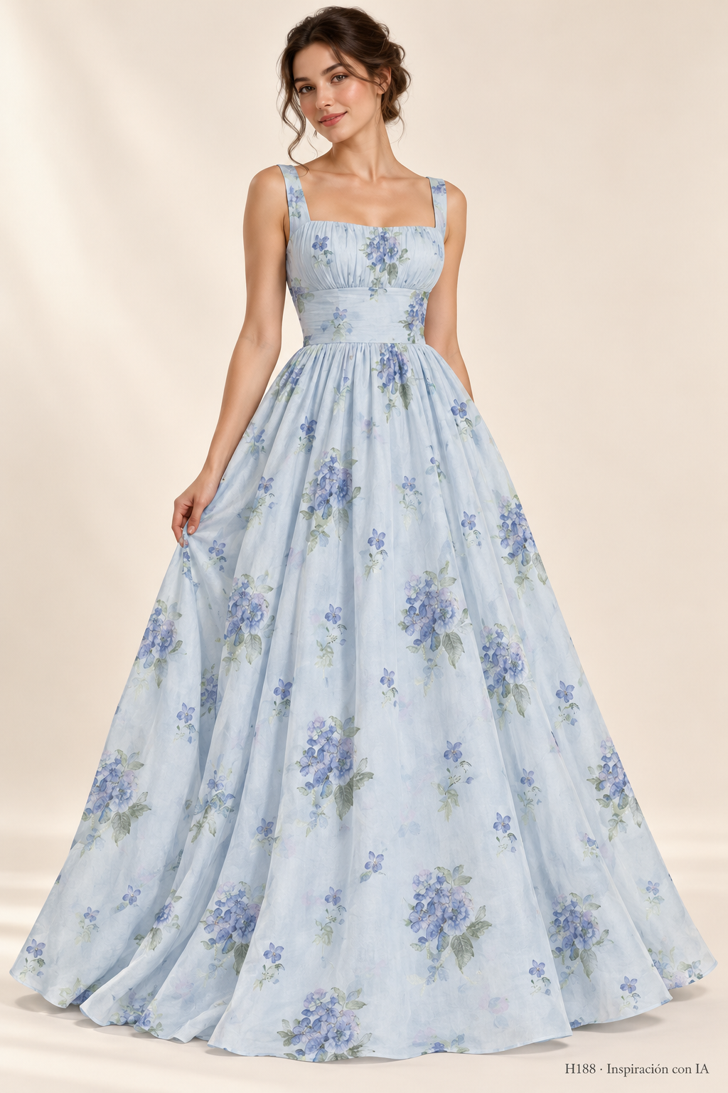 Tul bordado color azul H188 — Palacio Glamour