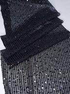 Tul bordado color negro H078 — Palacio Glamour