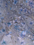 Tul bordado color azul H089 — Palacio Glamour