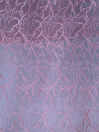 Tul Bordado Diseño Floral Con Ramajes Color Rosa -HH175 — Palacio Glamour