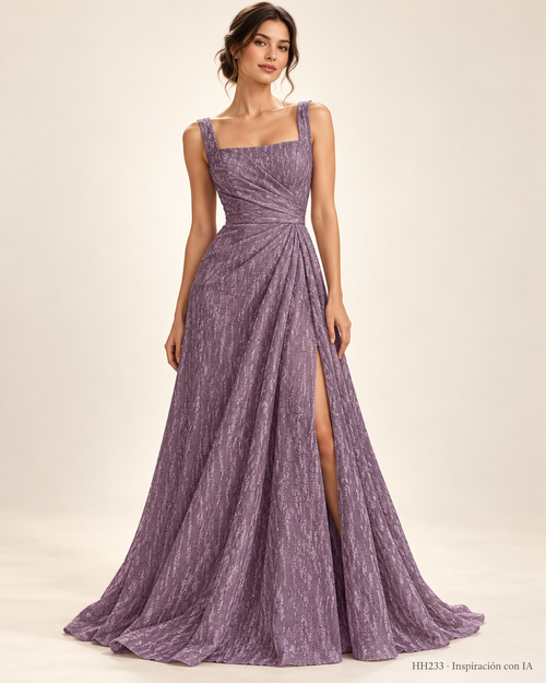 Tela con textura HH233 malva por metro — Palacio Glamour