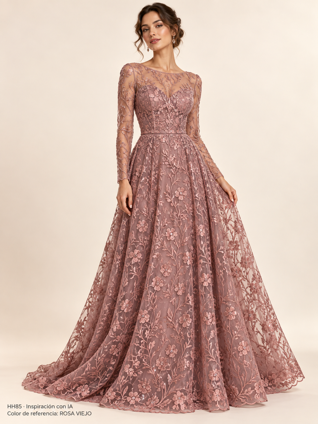 Tul Bordado HH85 por metro — Palacio Glamour