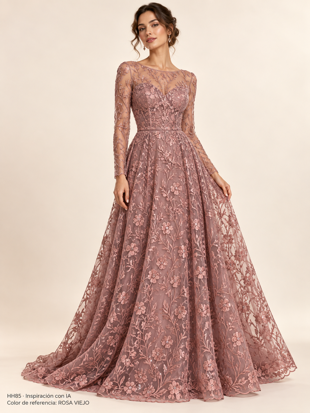 Tul Bordado HH85 por metro — Palacio Glamour