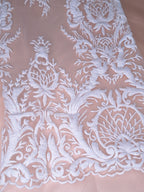 Tul bordado color blanco H169 — Palacio Glamour