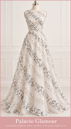 Tul Bordado HH228 por metro BLANCO · Vestido de inspiración creado con IA