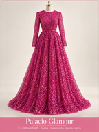 Tul Glitter hh006 Fiusha · Vestido de inspiración creado con IA