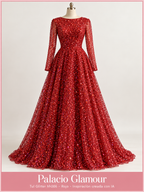 Tul Glitter hh006 Rojo · Vestido de inspiración creado con IA