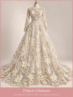 Tul bordado hh237 · Todos sus colores Ivory · Vestido de inspiración creado con IA