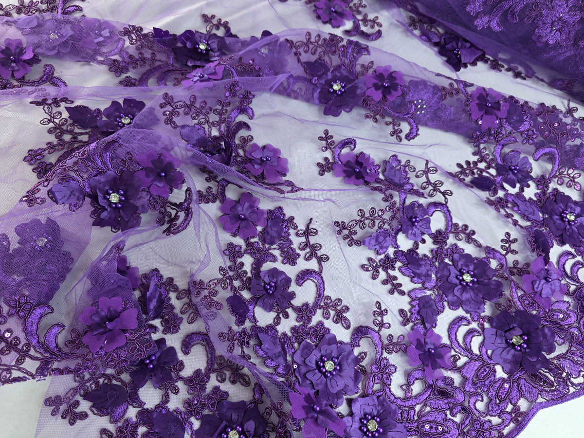 HH258 MORADO · Fotografía real de la tela · Palacio Glamour